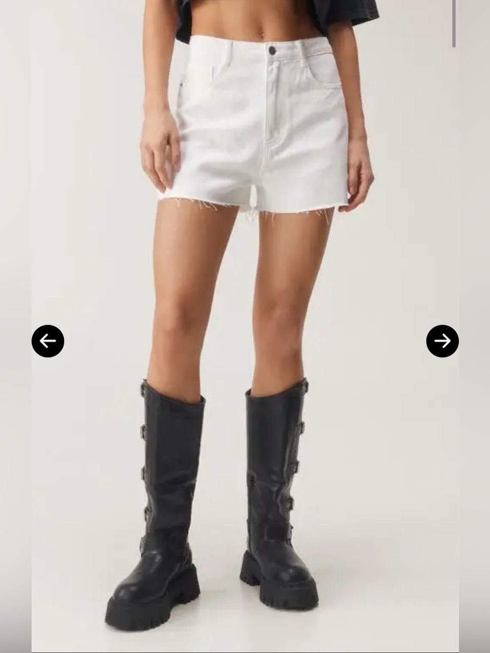 Nasty Gal Star Bum Denim Cutoff Shorts - Picture 2 of 7